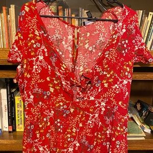 Forever 21 Plus Size Romper - Floral with Keyhole